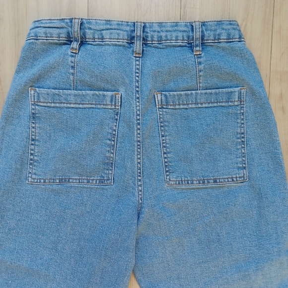 On 34th Macy's Wide Leg Carpenter Jeans Blue Denim Size 6 Y2K Inspired - Picture 6 of 10